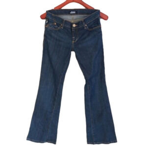 Rock & Republic Y2K Dark Wash Blue Wide Boot Leg 70' vibes Low Rise Jeans Sz. 26